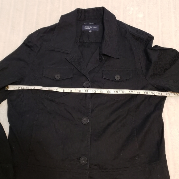 Jones New York Black Cotton Stretch Jacket - Picture 8 of 14